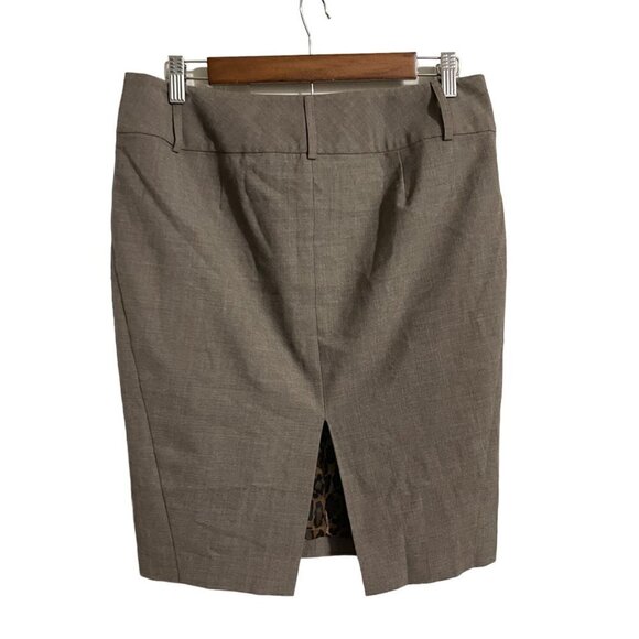 Express Design Studios Womens Brown Back Slit Career Pencil Skirt Size 6 - Picture 8 of 8